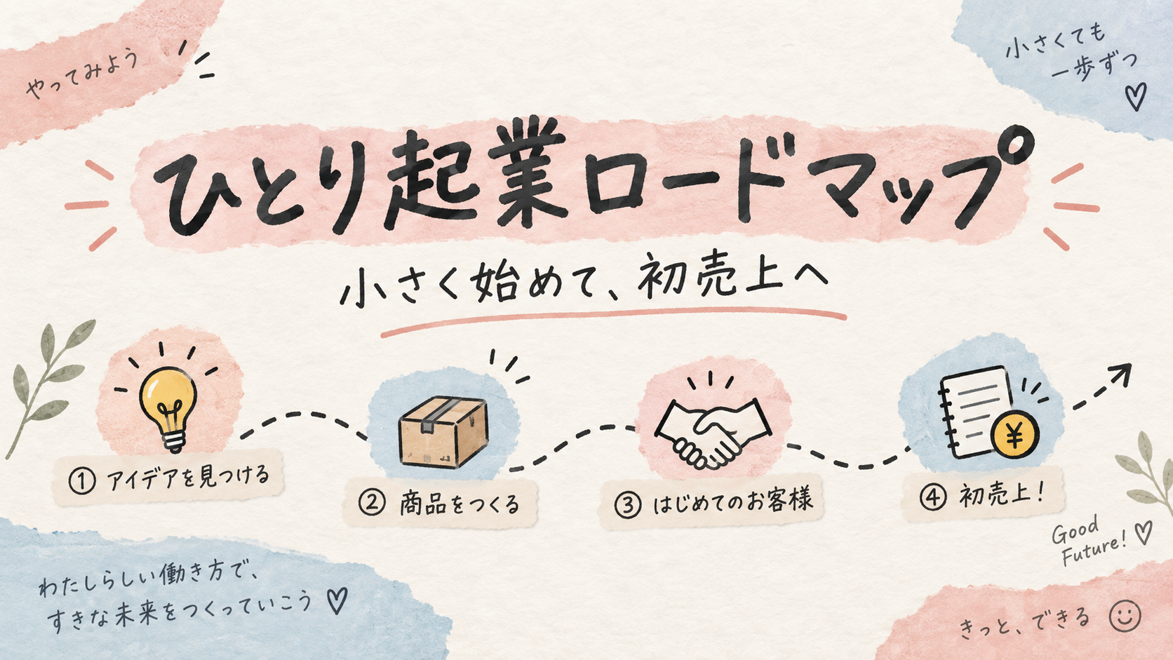 ひとり起業ロードマップ|小さく始めて初売上へ