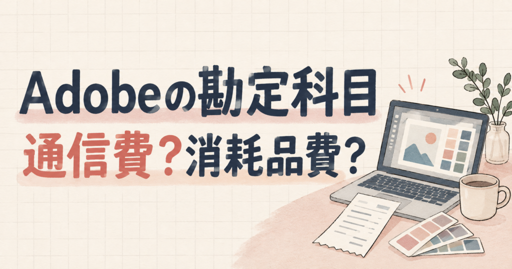 Adobeの勘定科目は通信費？消耗品費？